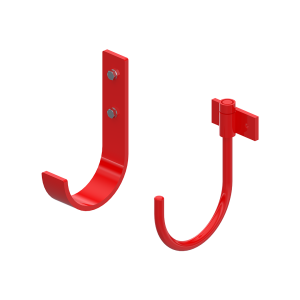 Aluminum red powder coated hooks